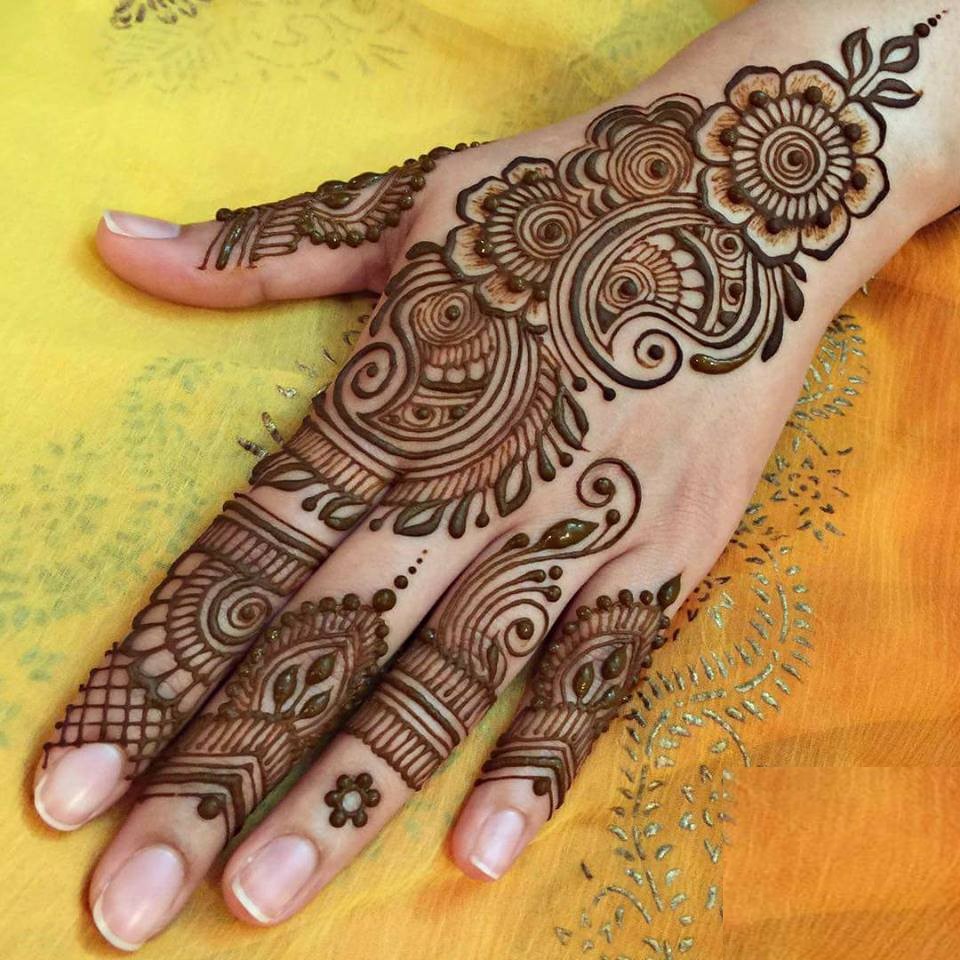 top 6 teej special arabic mehndi | ganesha chaturthi henna mehndi design | top  mehndi by amisha arts - YouTube