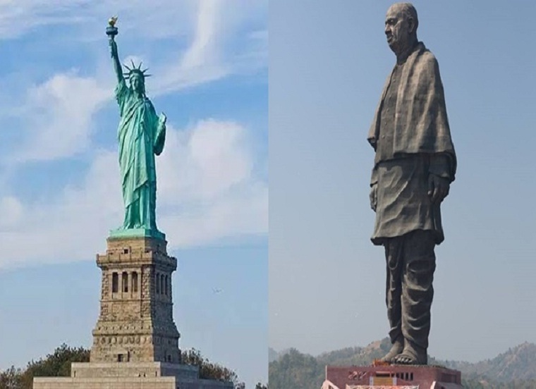 1 7 статуя. Статуя ВАЛАБХАЙЯ. Статуя свободы Гуджарат. Statue of Unity Statue of Liberty. Монсей статуя.